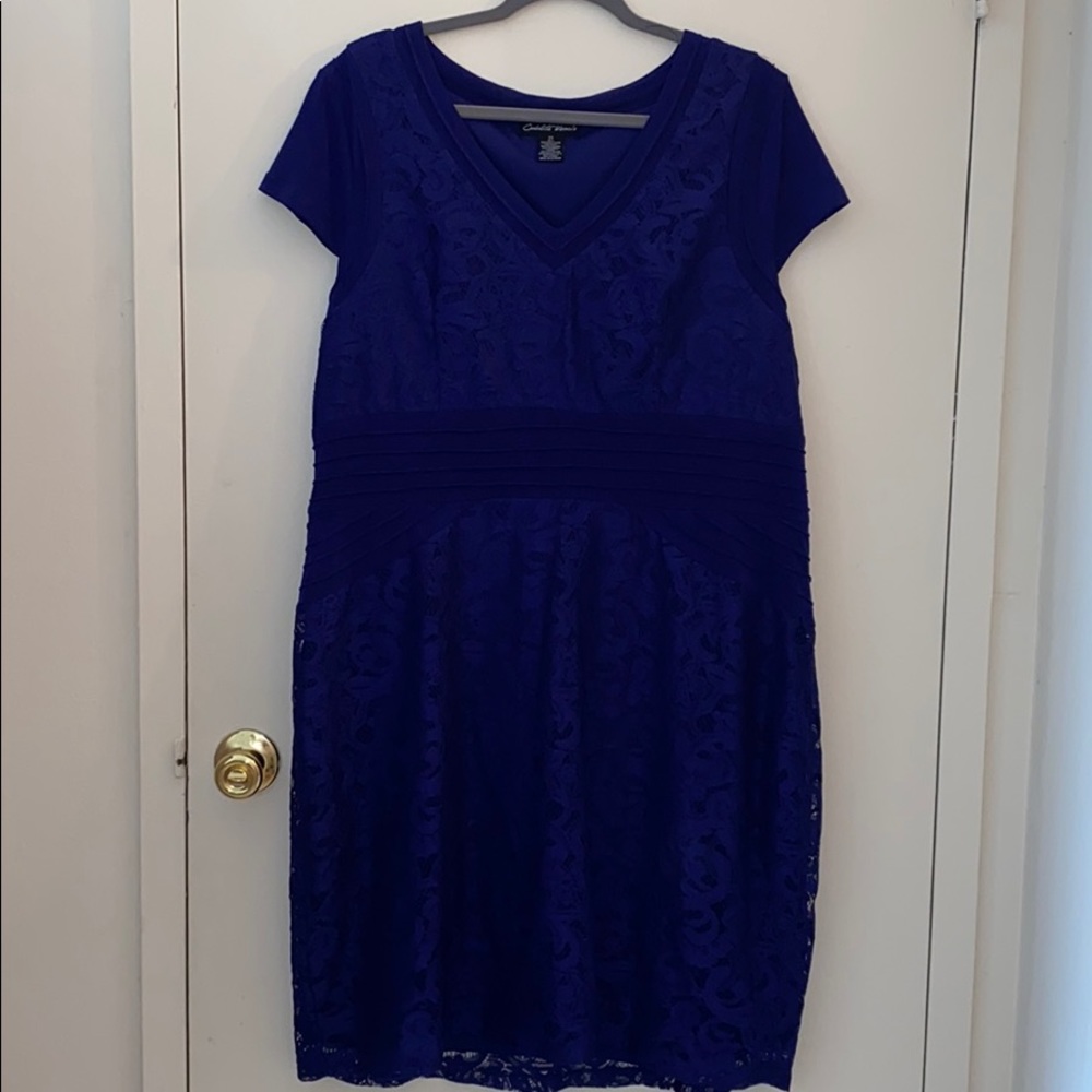 Royal blue lace dress